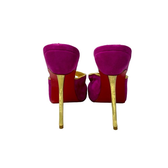 Christian Louboutin Elisabeth Suede Fuchsia - 39 Size 8.5 | 5.5” Heels New - Picture 3 of 6